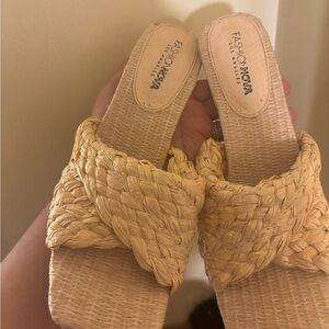 Fashion Nova Women's Tan Woven Sandals